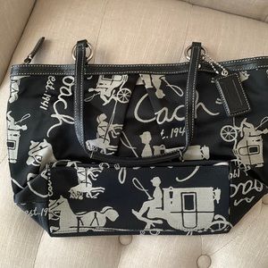 Black Coach Shoulder bag Y2K